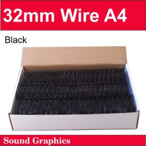 32mm Twinloop Binding Wire Box Of 25 - Black